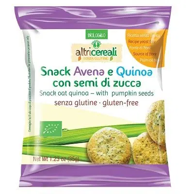 ALTRICEREALI SNACK AVENA E QUINOA CON SEMI DI ZUCCA 35 G ALTRICEREALI SNACK AVENA E QUINOA CON SEMI DI ZUCCA 35 G