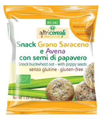 ALTRICEREALI SNACK SARACENO E AVENA CON SEMI DI PAPAVERO 35 G ALTRICEREALI SNACK SARACENO E AVENA CON SEMI DI PAPAVERO 35 G