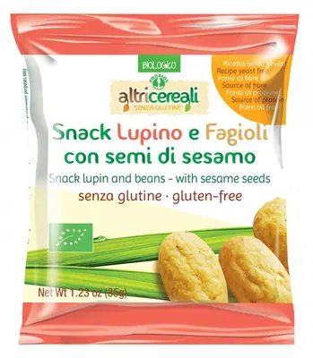 ALTRICEREALI SNACK LUPINO E FAGIOLI CON SEMI DI SESAMO 35 G ALTRICEREALI SNACK LUPINO E FAGIOLI CON SEMI DI SESAMO 35 G