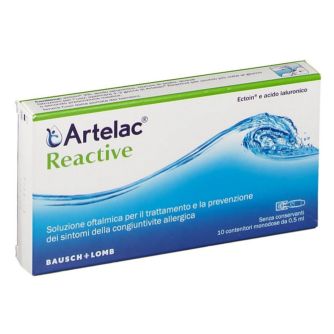 Artelac Reactive Soluzione Oftalmica Monodose 10 Unita' Da 0,5 Ml