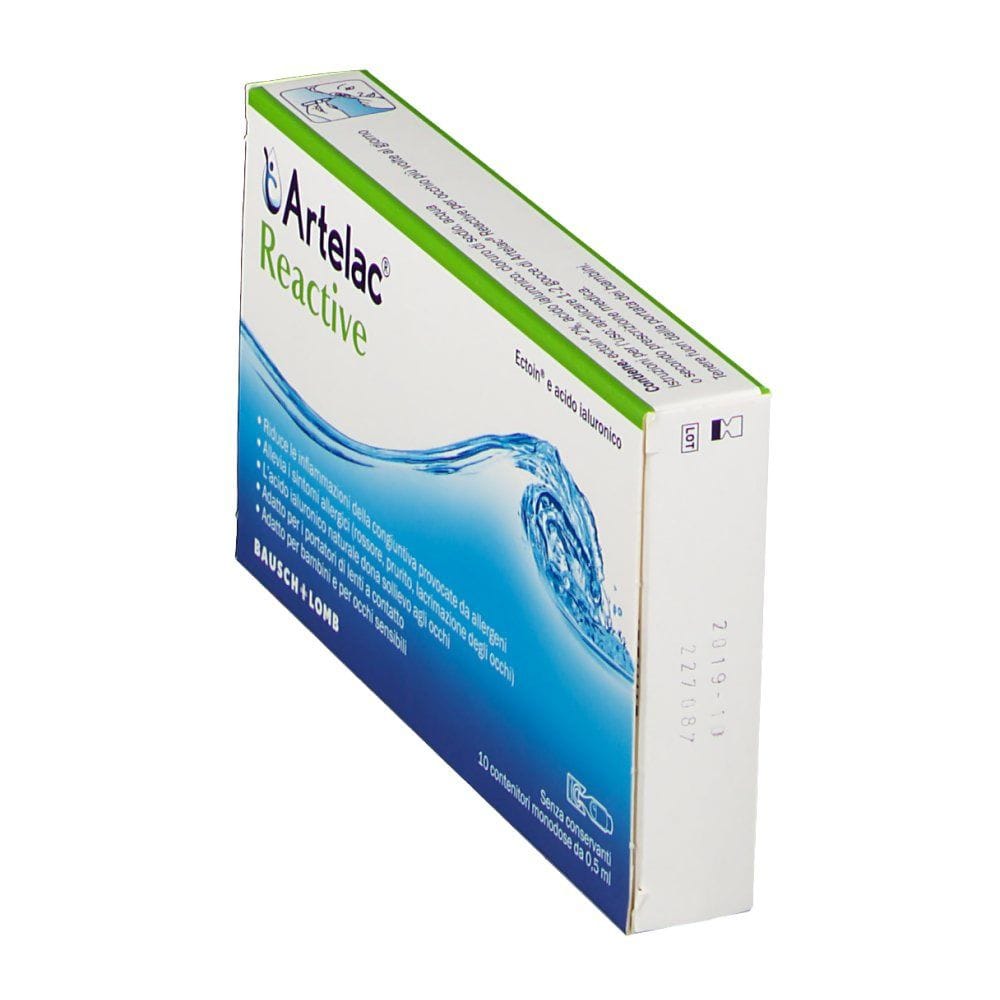 ARTELAC REACTIVE SOLUZIONE OFTALMICA MONODOSE 10 UNITA' DA 0,5 ML
