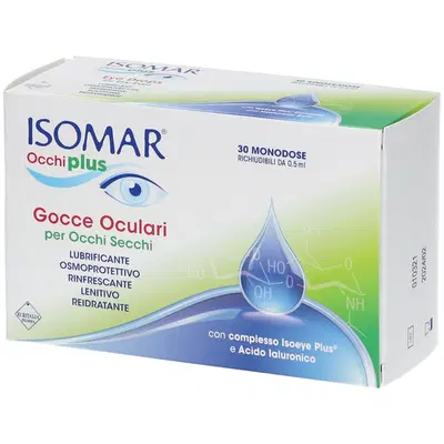 ISOMAR OCCHI PLUS GOCCE OCULARI PER OCCHI SECCHI ALL'ACIDO IALURONICO 0,25% 30 FLACONCINI MONODOSE ISOMAR OCCHI PLUS GOCCE OCULARI PER OCCHI SECCHI ALL'ACIDO IALURONICO 0,25% 30 FLACONCINI MONODOSE