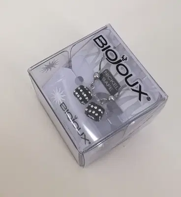 BJT930 ORECCHINI BLACK/WHITE STRI STAINLESS STEEL BJT930 ORECCHINI BLACK/WHITE STRI STAINLESS STEEL