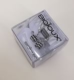 BJT930 ORECCHINI BLACK/WHITE STRI STAINLESS STEEL