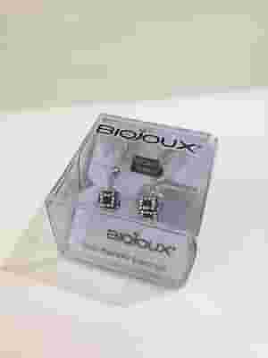 BJT931 ORECCHINI BLACK/WHITE CRYSTAL STAINLESS STEEL