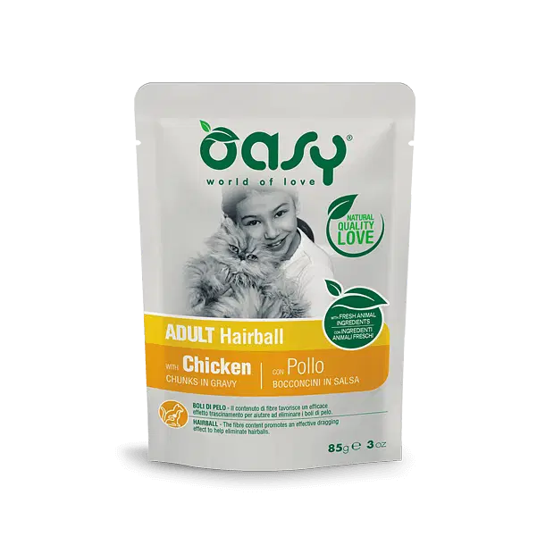 Oasy Wet Cat Bocconcini Adult Hairball 85 G