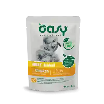 OASY WET CAT BOCCONCINI ADULT HAIRBALL 85 G