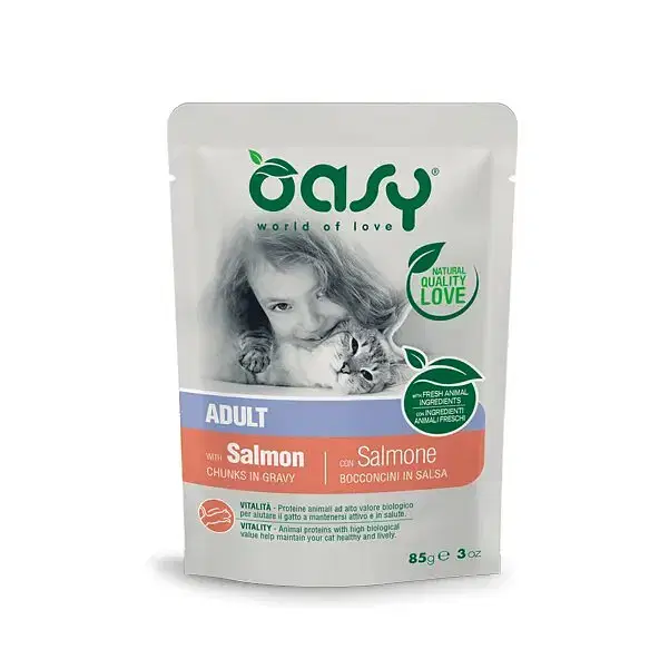 Oasy Wet Cat Bocconcini Adult Salmon 85 G