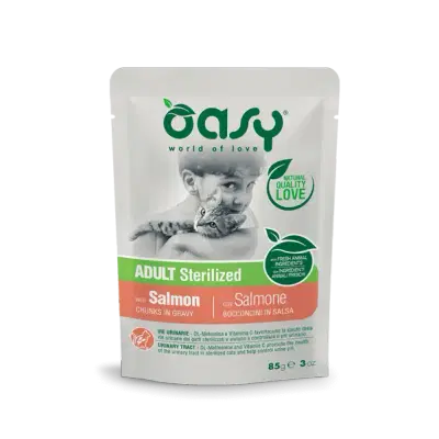 OASY WET CAT BOCCONCINI ADULT STERILIZED SALMON 85 G OASY WET CAT BOCCONCINI ADULT STERILIZED SALMON 85 G