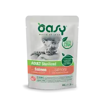OASY WET CAT BOCCONCINI ADULT STERILIZED SALMON 85 G