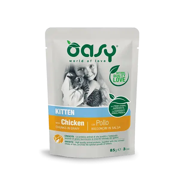 Oasy Wet Cat Bocconcini Kitten Chicken 85 G