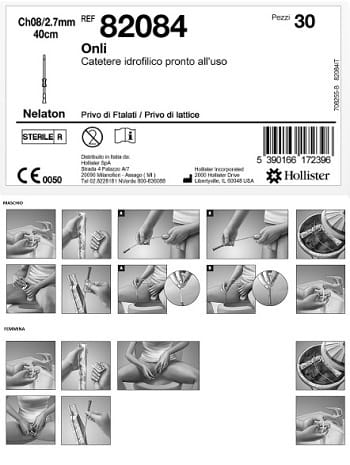 CATETERE IDROFILICO PRONTO ALL'USO ONLI 40 CM CH 8 30 PEZZI