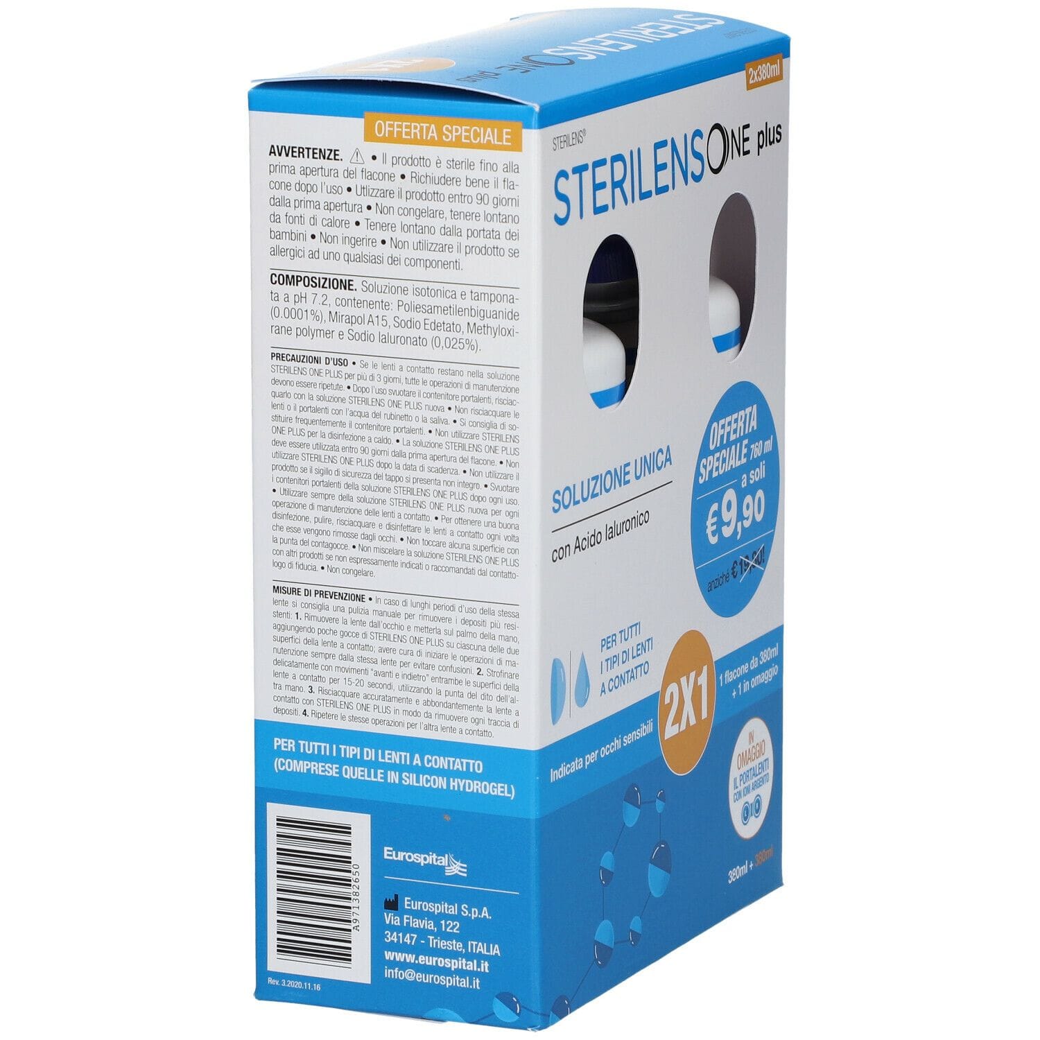 STERILENS ONE PLUS 380 ML BIPACCO