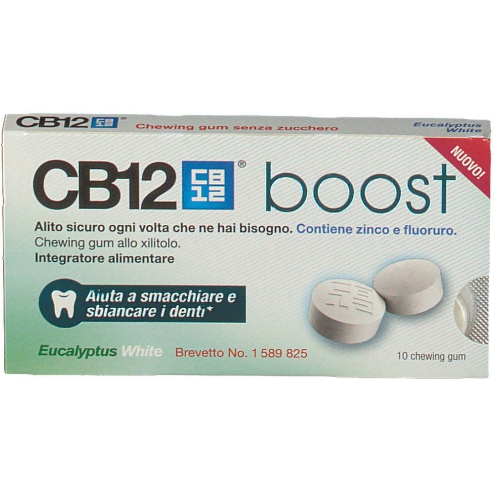 CB12 BOOST EUCALYPTUS WHITE 10 CHEWING GUM