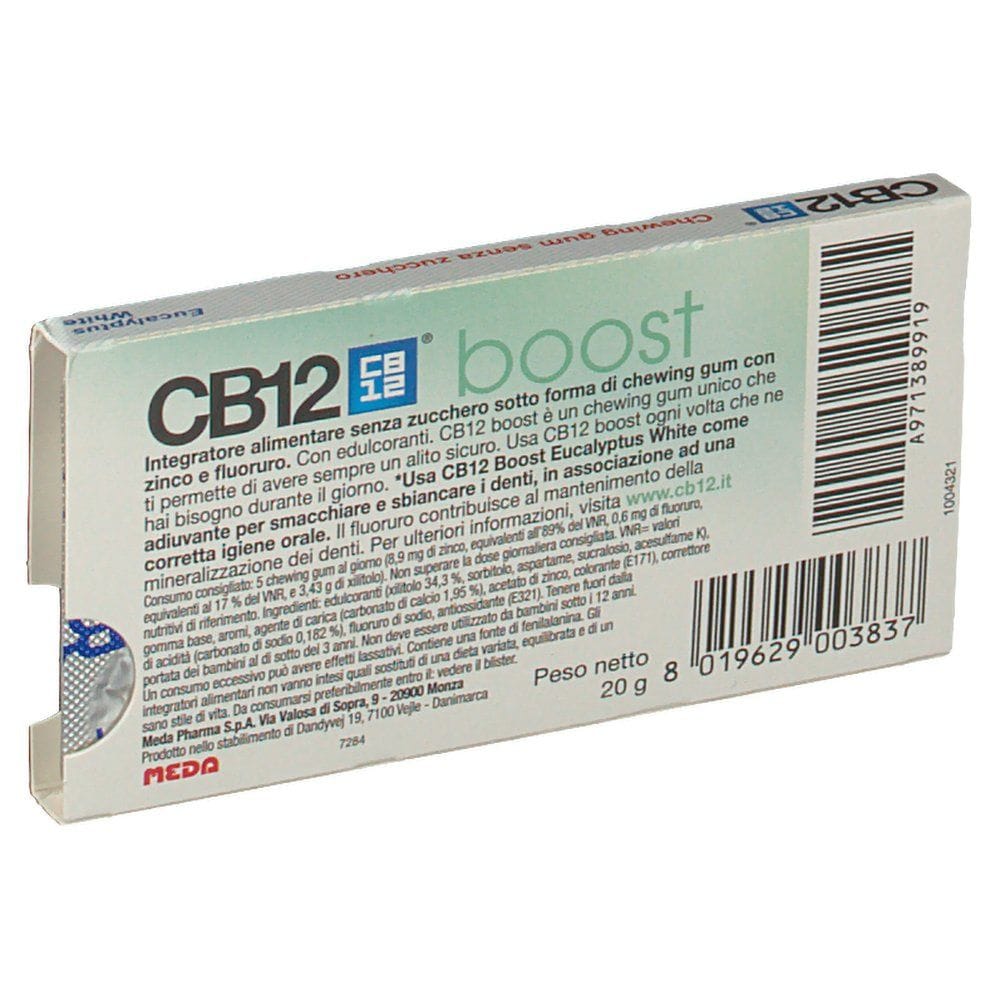 CB12 BOOST EUCALYPTUS WHITE 10 CHEWING GUM