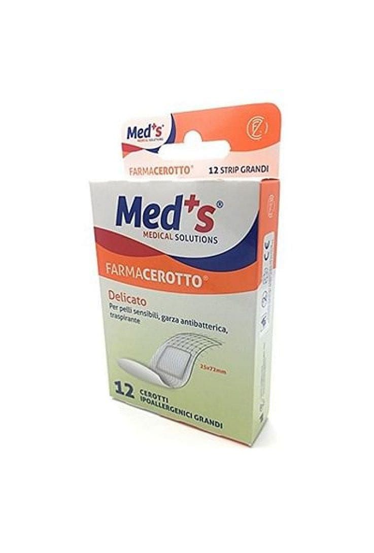 Cerotto Meds Strip Delicato Tessuto Non Tessuto 12 Pezzi