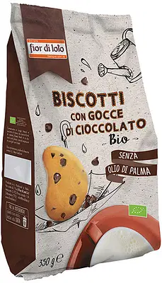 BISCOTTI CON GOCCE DI CIOCCOLATO BIO 350 G BISCOTTI CON GOCCE DI CIOCCOLATO BIO 350 G