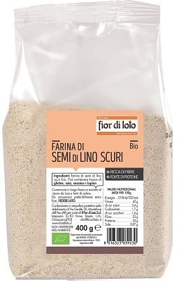 Farina Di Semi Di Lino Scuri Bio 400 G