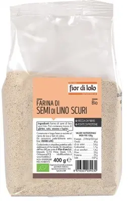 FARINA DI SEMI DI LINO SCURI BIO 400 G FARINA DI SEMI DI LINO SCURI BIO 400 G