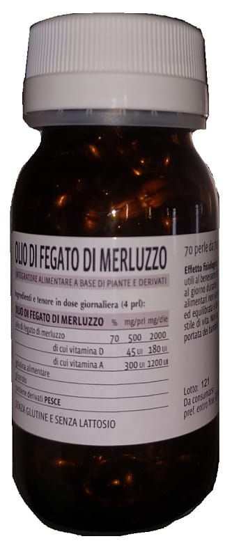 OLIO DI FEGATO DI MERLUZZO 70 PERLE DA 700 MG