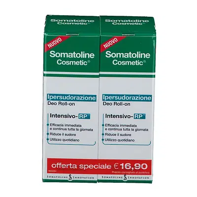 SOMATOLINE COSMETIC DEODORANTE IPERSUDORAZIONE DUETTO ROLL-ON 40 ML + 40 ML SOMATOLINE COSMETIC DEODORANTE IPERSUDORAZIONE DUETTO ROLL-ON 40 ML + 40 ML