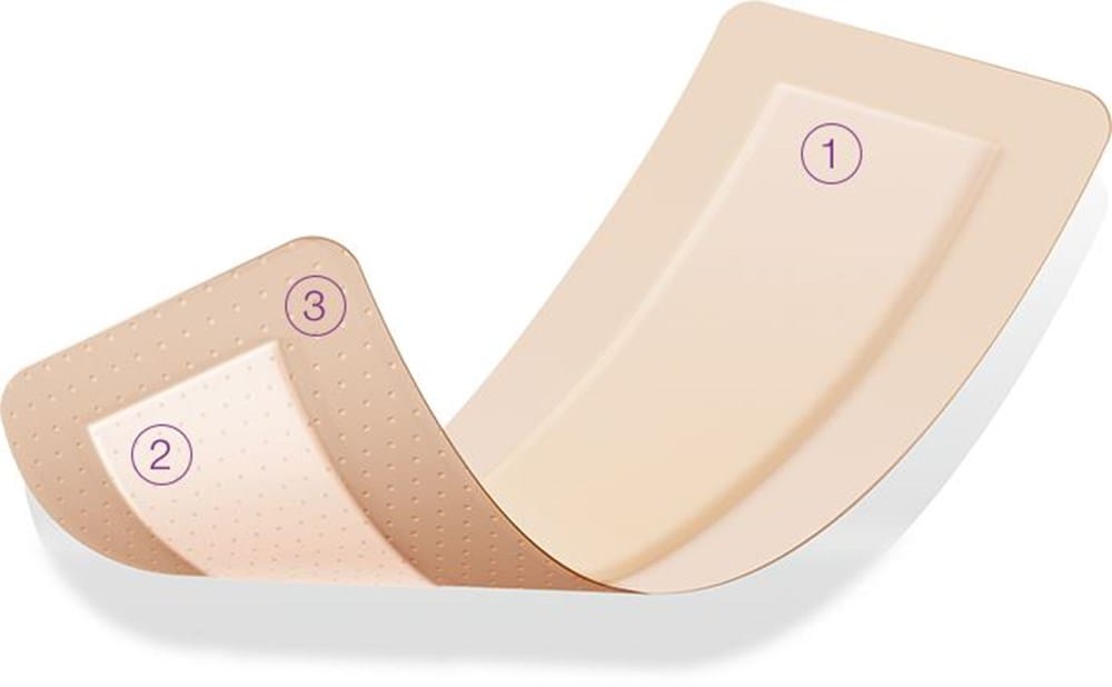 Medicazione In Schiuma Di Poliuretano Sottile Assorbente Con Adesivo In Silicone Microforato Convatec Foam Lite 10 X10 10 Pezzi