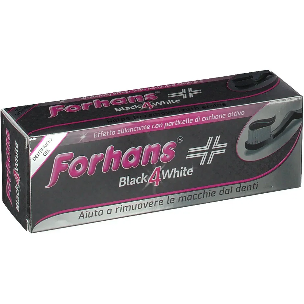 Dentifricio Forhans Gel Black4 White