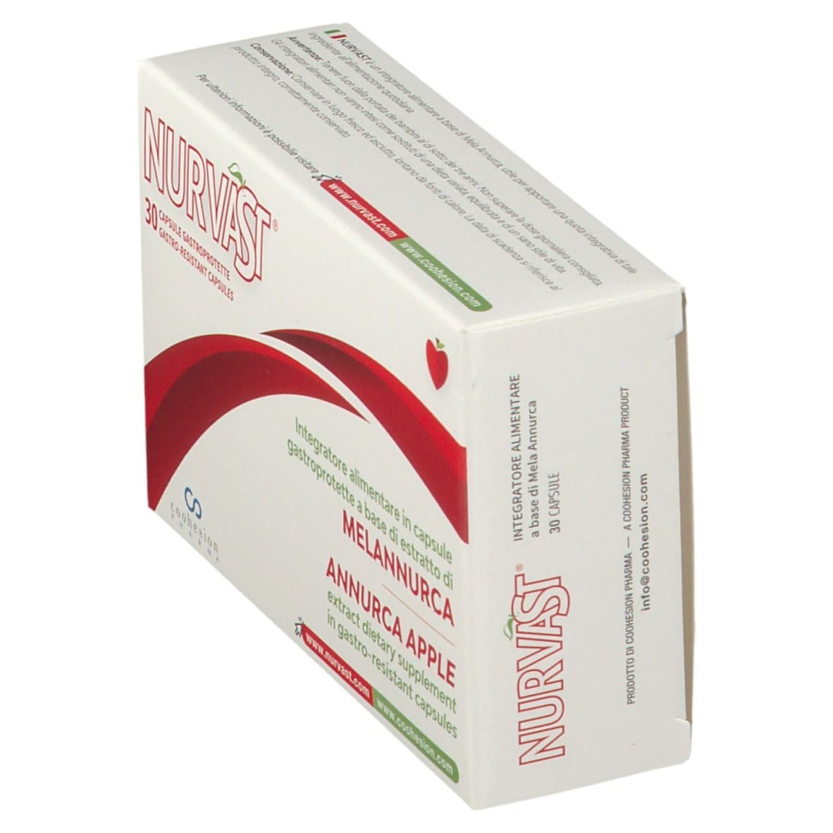 NURVAST 30 CAPSULE GASTROPROTETTE SENZA GLUTINE NATURALMENTE PRIVO DI LATTOSIO