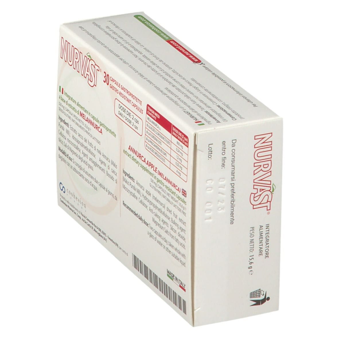 NURVAST 30 CAPSULE GASTROPROTETTE SENZA GLUTINE NATURALMENTE PRIVO DI LATTOSIO