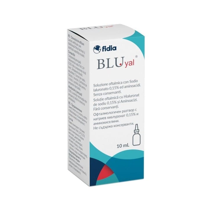 BLUYAL 10 ML SOLUZIONE OFTALMICA SODIO IALURONATO 0,15% ED AMINOACIDI