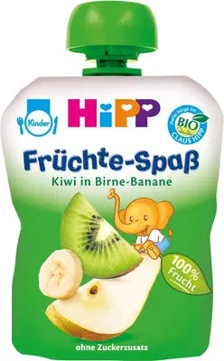 HIPP BIO FRUTTA FRULLATA PERA BANANA KIWI 90 G HIPP BIO FRUTTA FRULLATA PERA BANANA KIWI 90 G