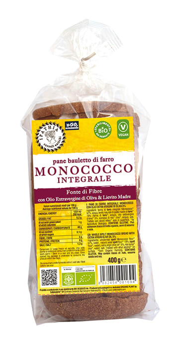 PAN BAULETTO FARRO MONOCOCCO INTEGRALE 400 G