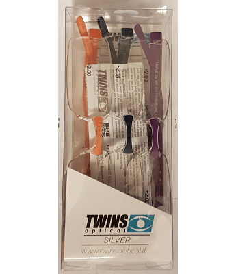 OCCHIALE DA LETTURA PREMONTATO TWINS SILVER TRIPLE +1,00 DIOTTRIE