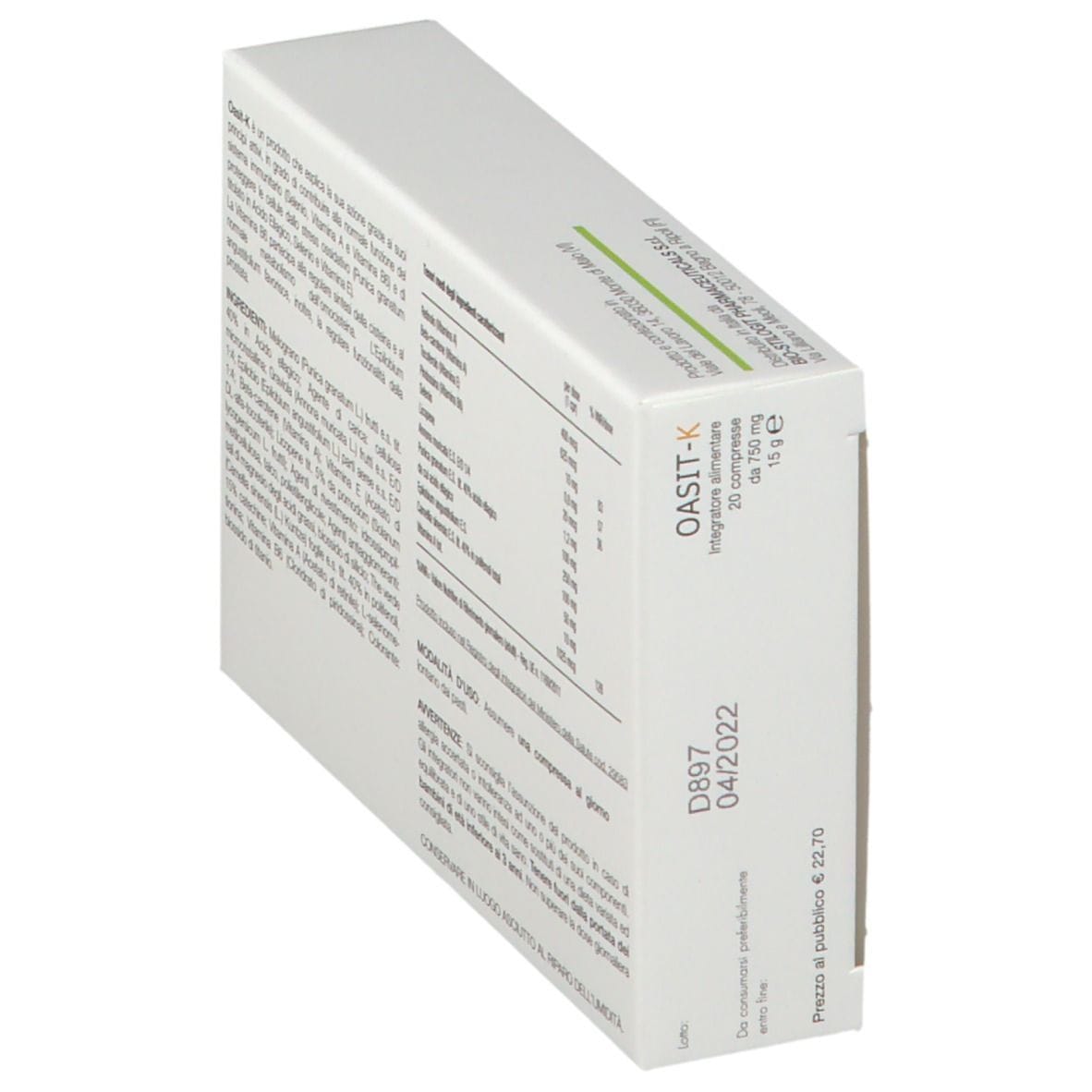 OASIT-K 20 COMPRESSE 750 MG
