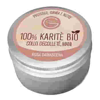 GESTI 100% KARITE' BIO 50 ML ROSA DAMASCENA COLLO, DECOLTE', MANI