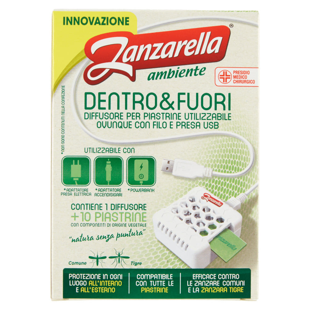 ZANZARELLA ELETTROEMANATORE 10 PIASTRINE