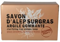 SAPONE DI ALEPPO SURGRAS ARGILLA SCRUB SAVON D'ALEP SURGRAS ARGILE GOMMANTE ALEPPO SOAP 150 G
