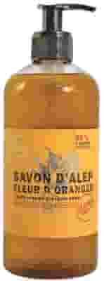 SAPONE DI ALEPPO LIQUIDO FIORI D'ARANCIO SAVON D'ALEP LIQUIDE FLEUR D'ORANGER ALEPPO SOAP 500 ML
