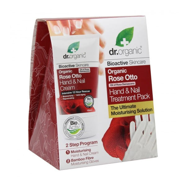 Dr Organic Rose Otto Rosa Cream Pack Crema Mani Con Guanto In Bambu' Special Pack
