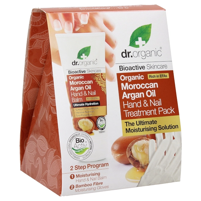 Dr Organic Argan Hand Cream Pack Con Guanto In Bambu'