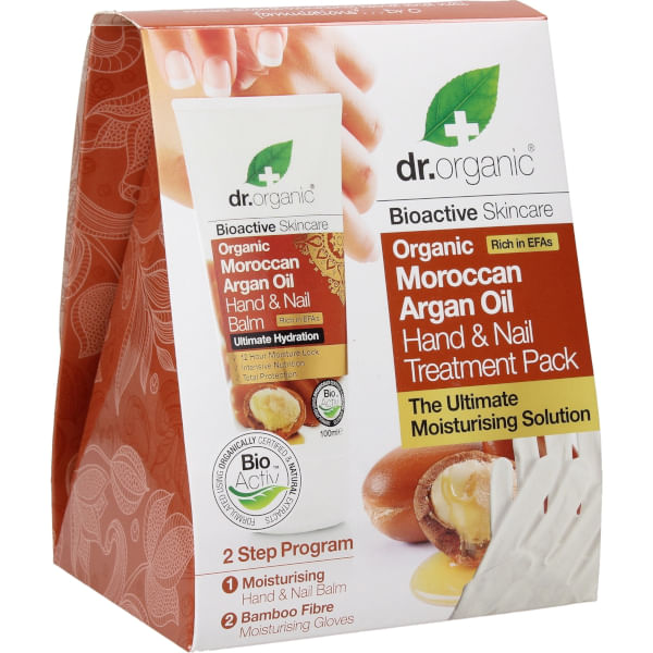 Dr Organic Argan Hand Cream Pack Con Guanto In Bambu'