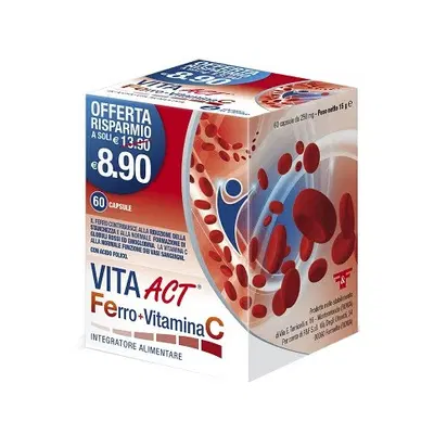 VITA ACT FERRO+VITAMINA C 60 CAPSULE VITA ACT FERRO+VITAMINA C 60 CAPSULE