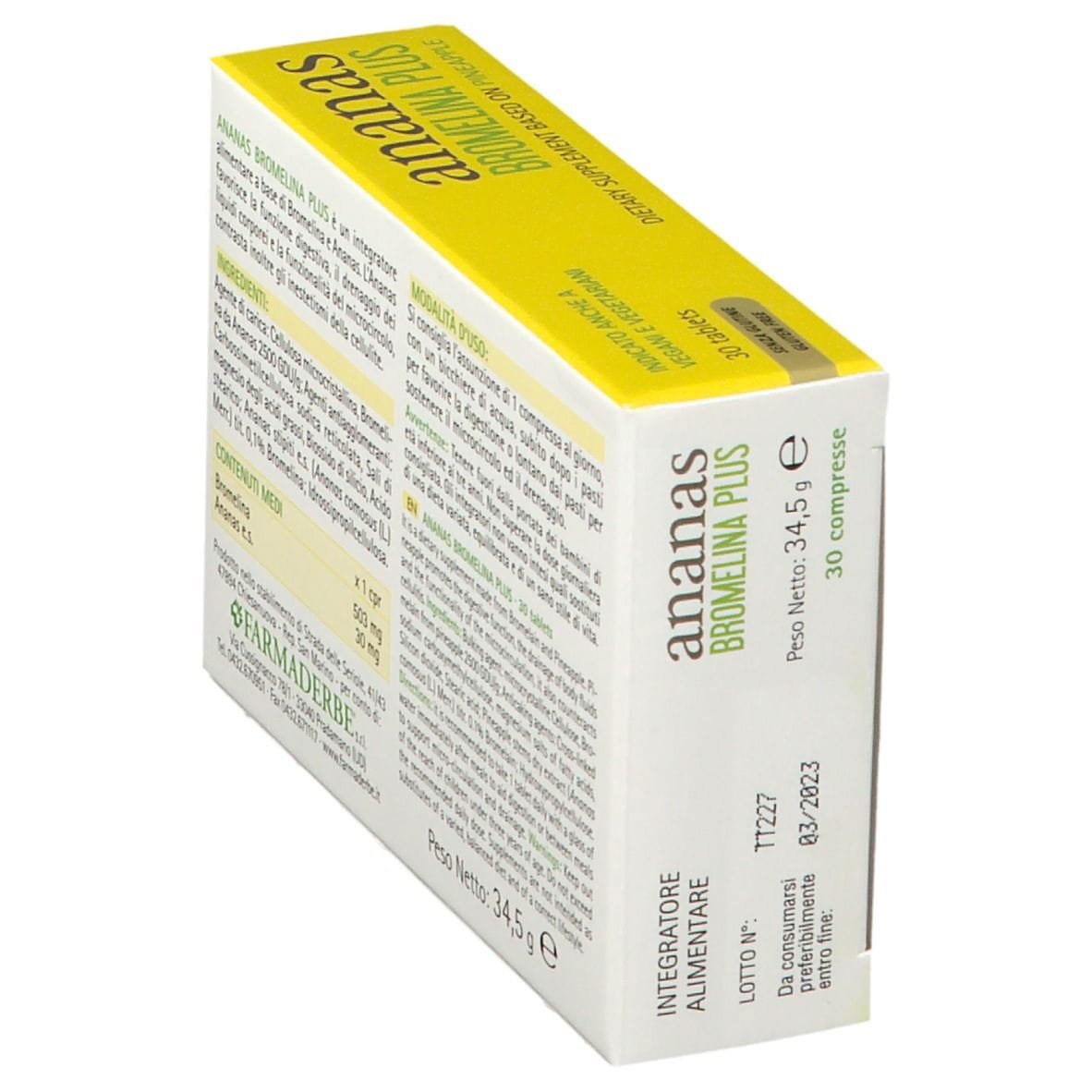 ANANAS BROMELINA PLUS 30 COMPRESSE