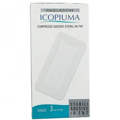COMPRESSE ADESIVE TESSUTO NON TESSUTO 10 X 20 CM 3 PEZZI COMPRESSE ADESIVE TESSUTO NON TESSUTO 10 X 20 CM 3 PEZZI