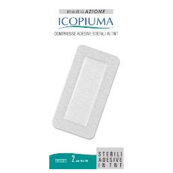 Benda Compressa Adesiva Icopiuma In Tessuto Non Tessuto 10 X 25 Cm 2 Pezzi