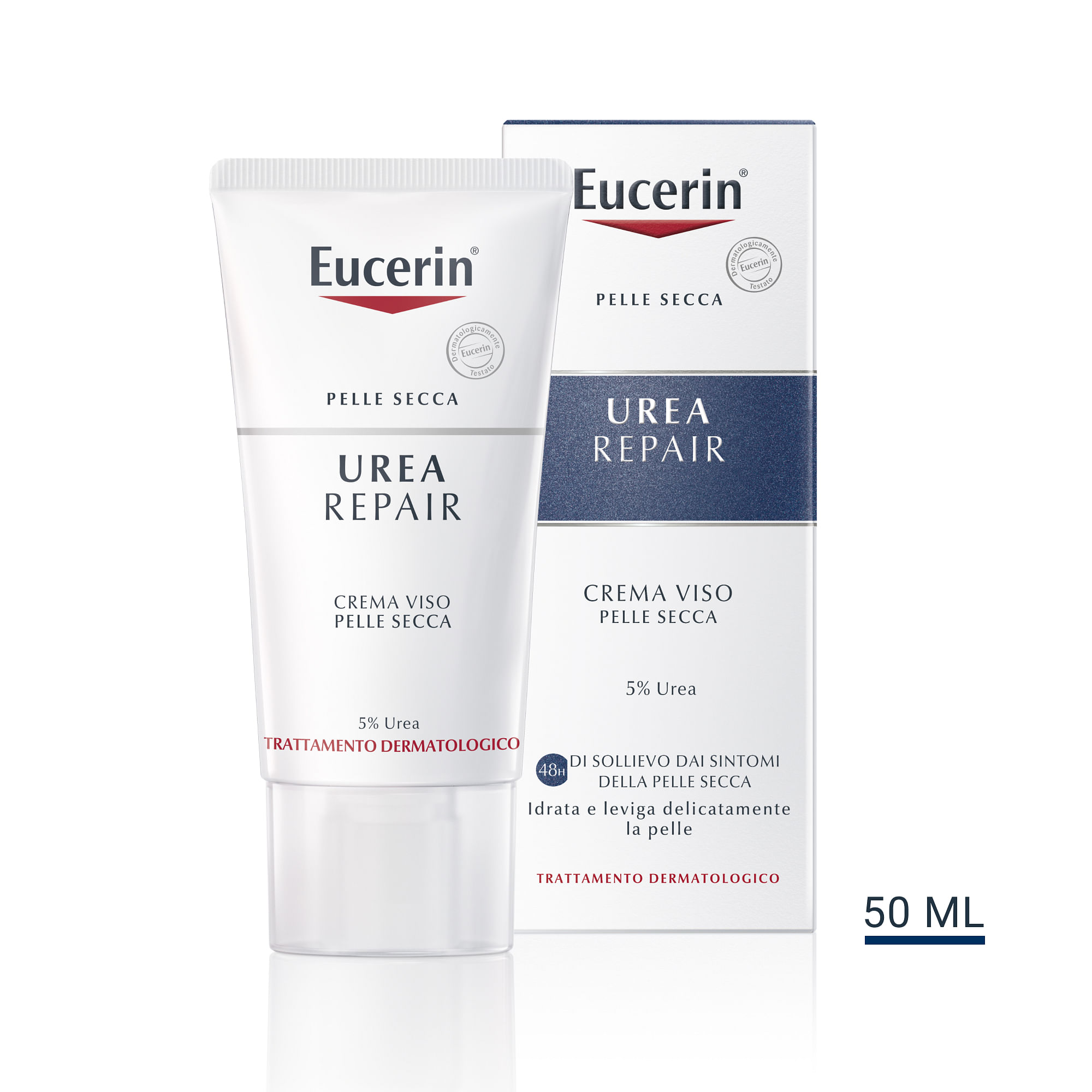 Eucerin Crema Levigante Viso 5% Urea 50 Ml