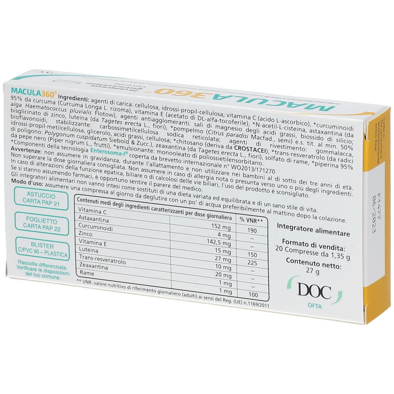 MACULA360 20 COMPRESSE GASTRORESISTENTI