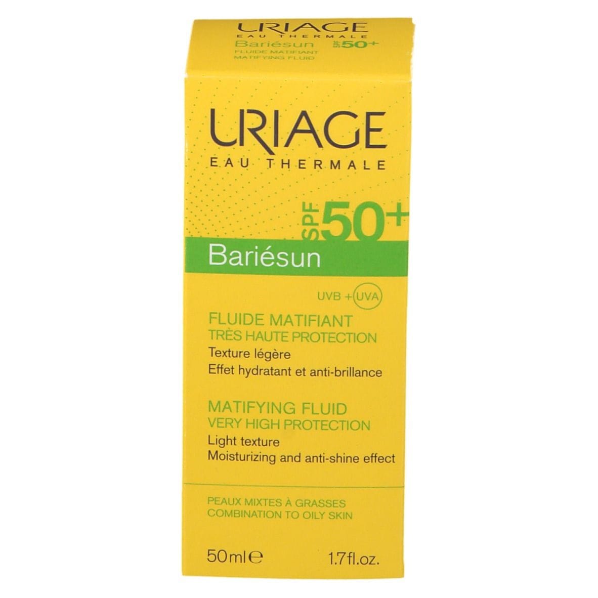 URIAGE EAU THERMALE BARIESUN SPF50+ MAT FLUIDO 50 ML