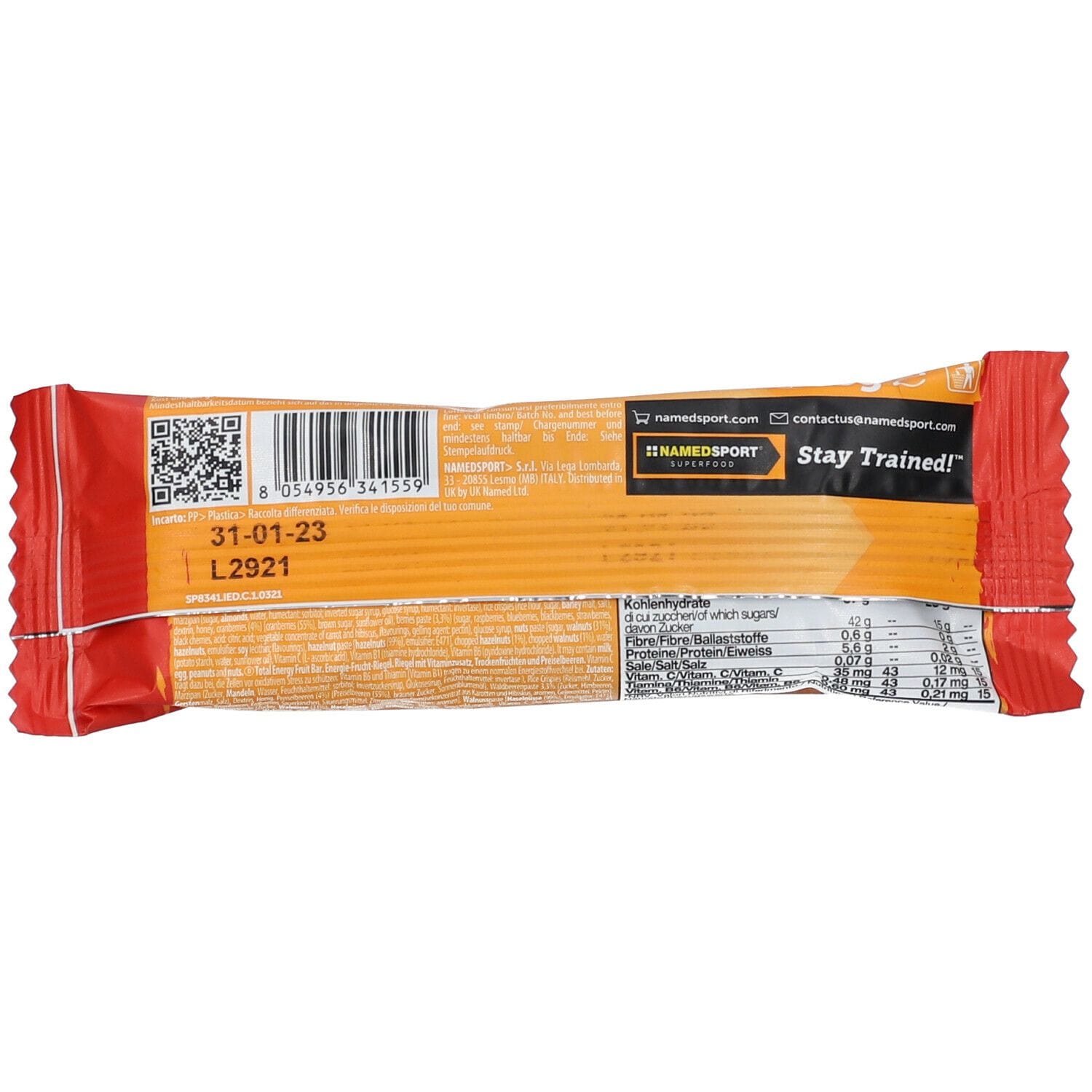 TOTAL ENERGY FRUIT BAR CRANBERRY & NUTS 35 G