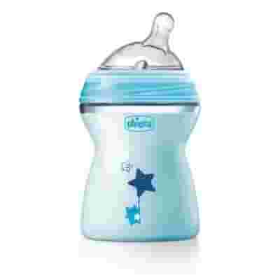 CHICCO BIBERON NATFEEL 2M+ BOY 250 ML